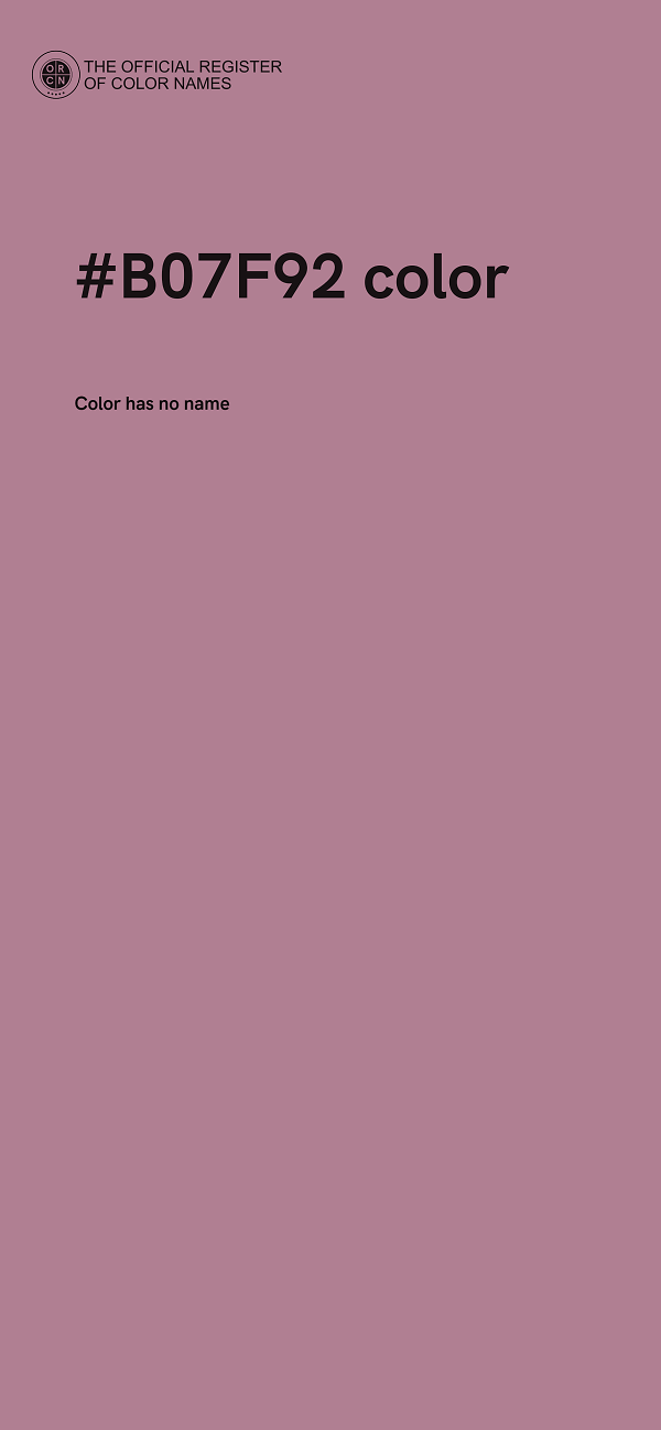 #B07F92 color image