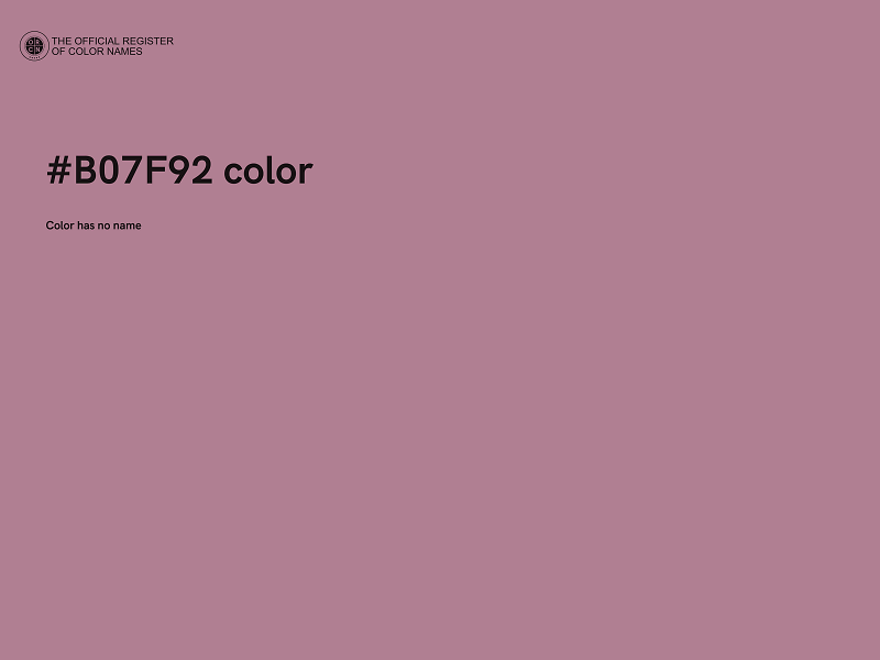 #B07F92 color image