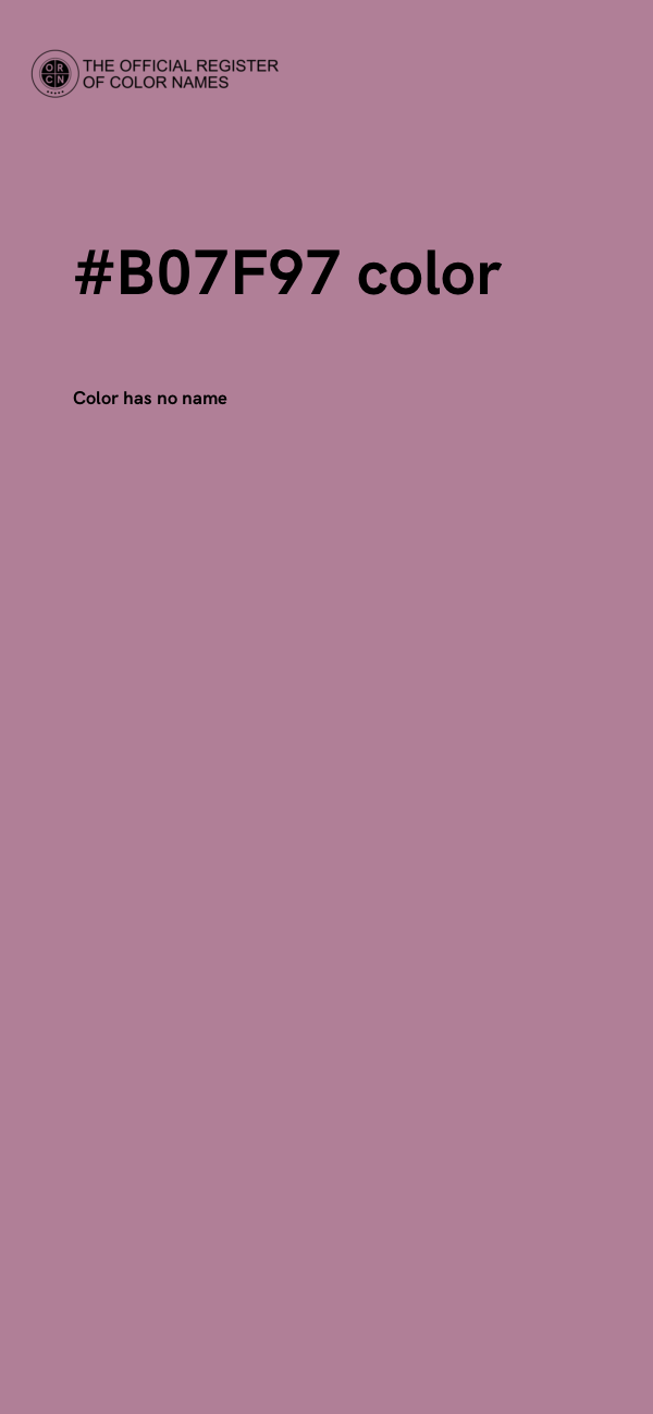 #B07F97 color image