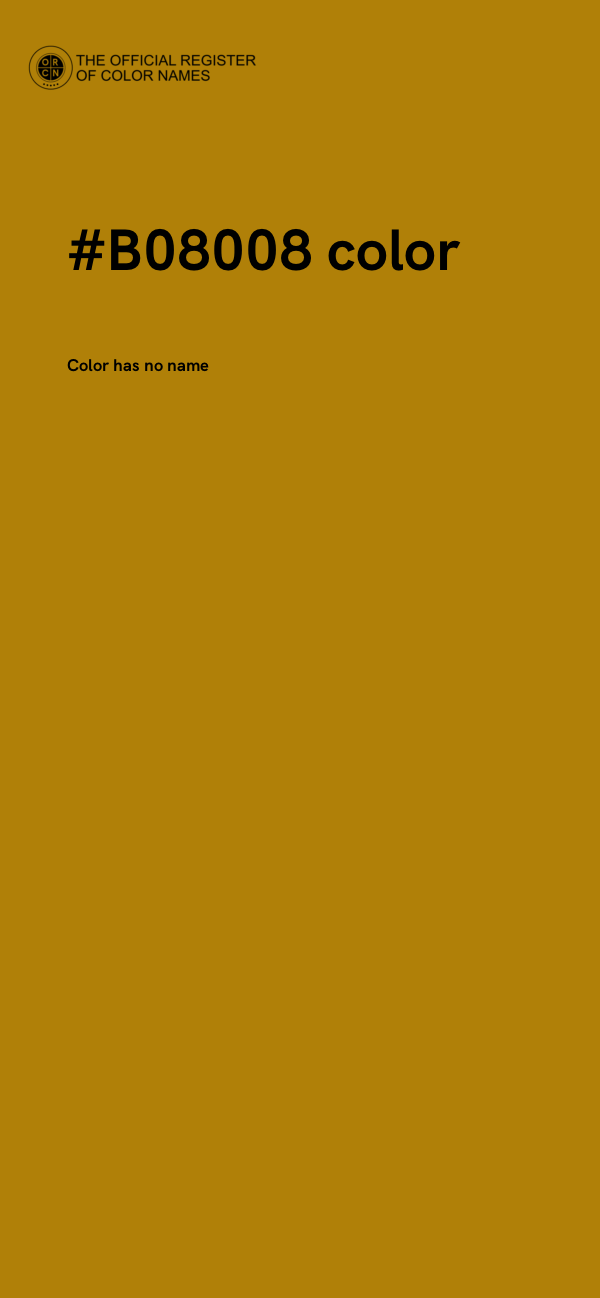 #B08008 color image