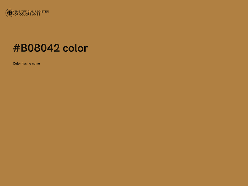 #B08042 color image
