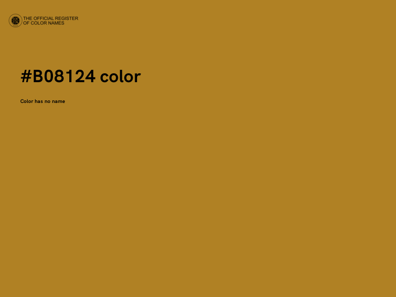 #B08124 color image