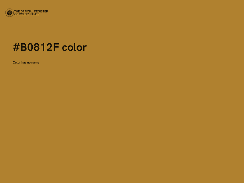 #B0812F color image