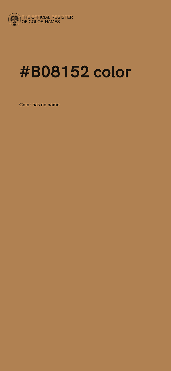 #B08152 color image