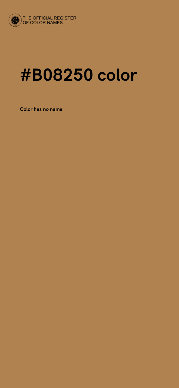 #B08250 color image