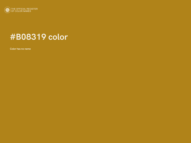 #B08319 color image