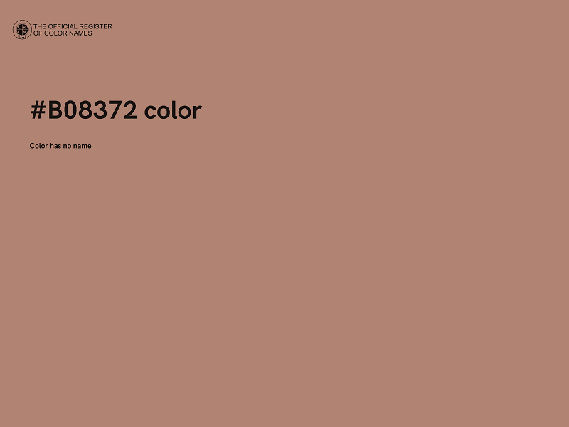 #B08372 color image