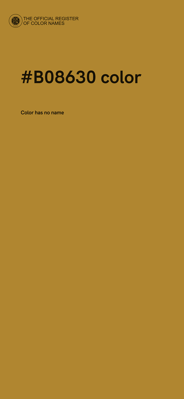 #B08630 color image