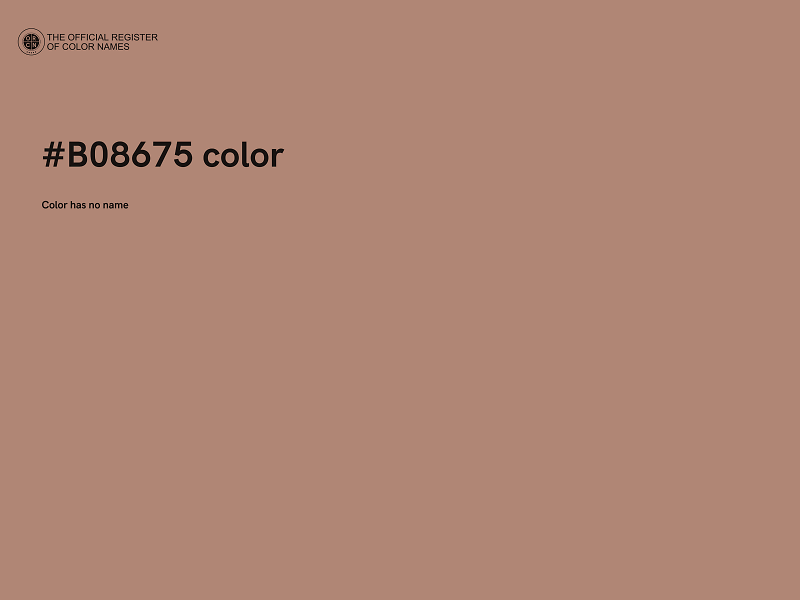 #B08675 color image