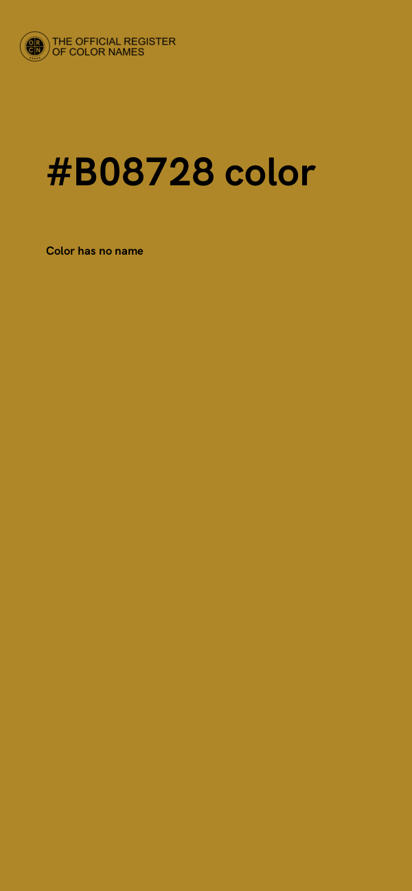 #B08728 color image