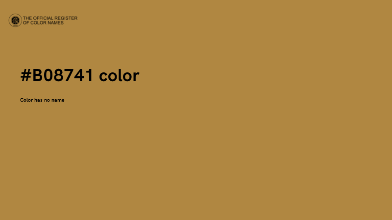 #B08741 color image