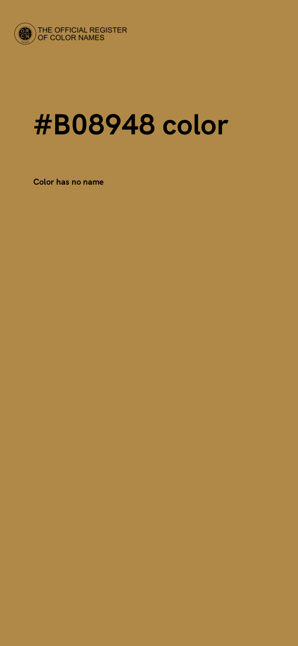 #B08948 color image