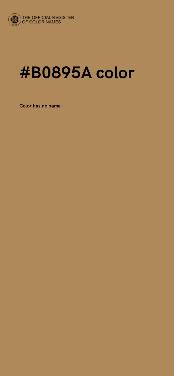 #B0895A color image