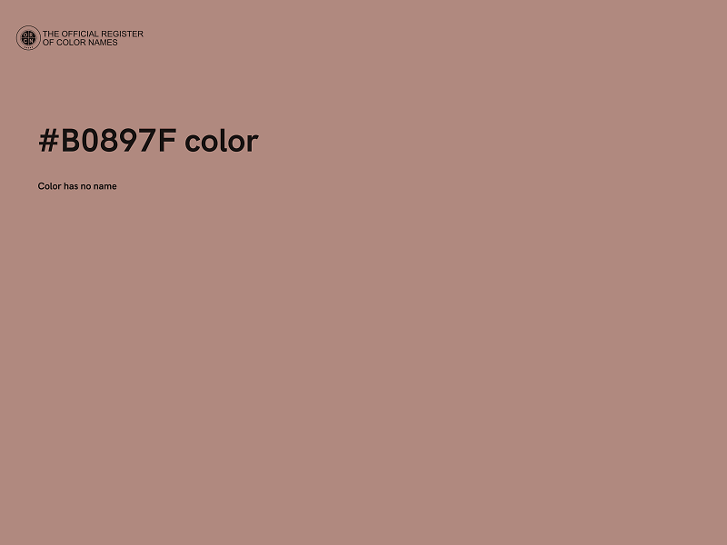 #B0897F color image