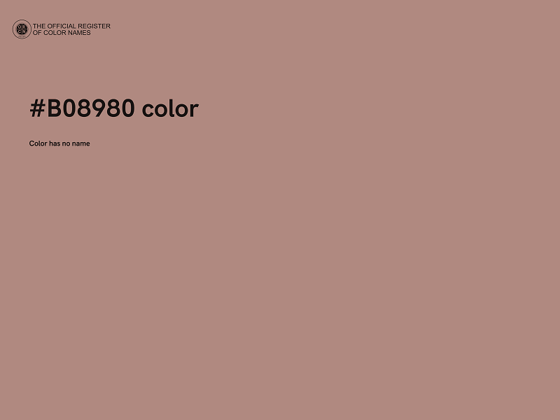 #B08980 color image