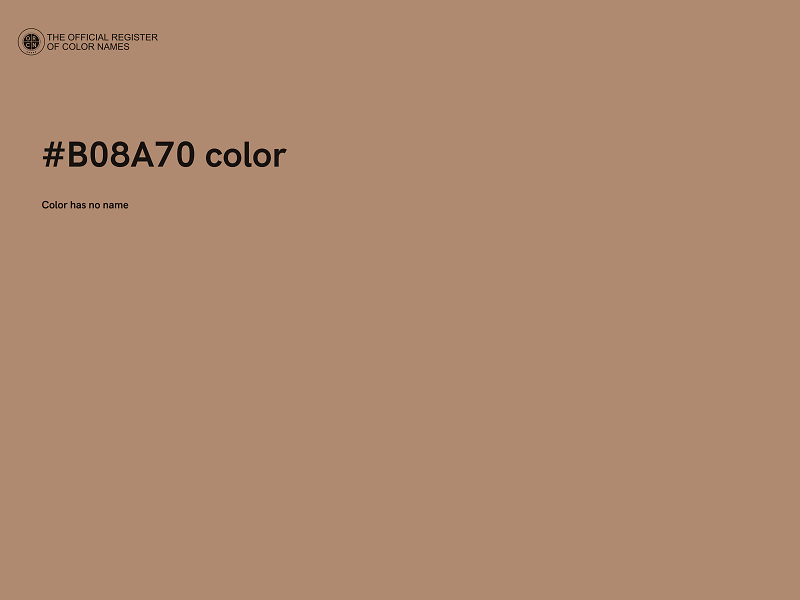 #B08A70 color image