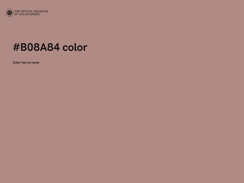 #B08A84 color image