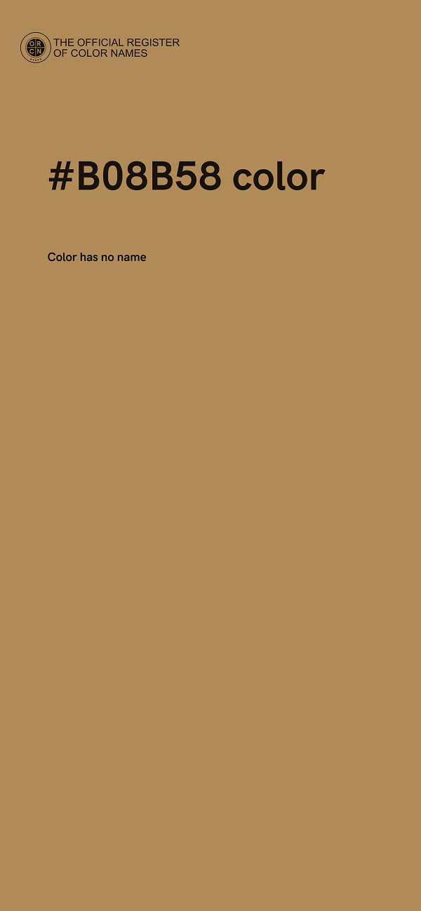 #B08B58 color image