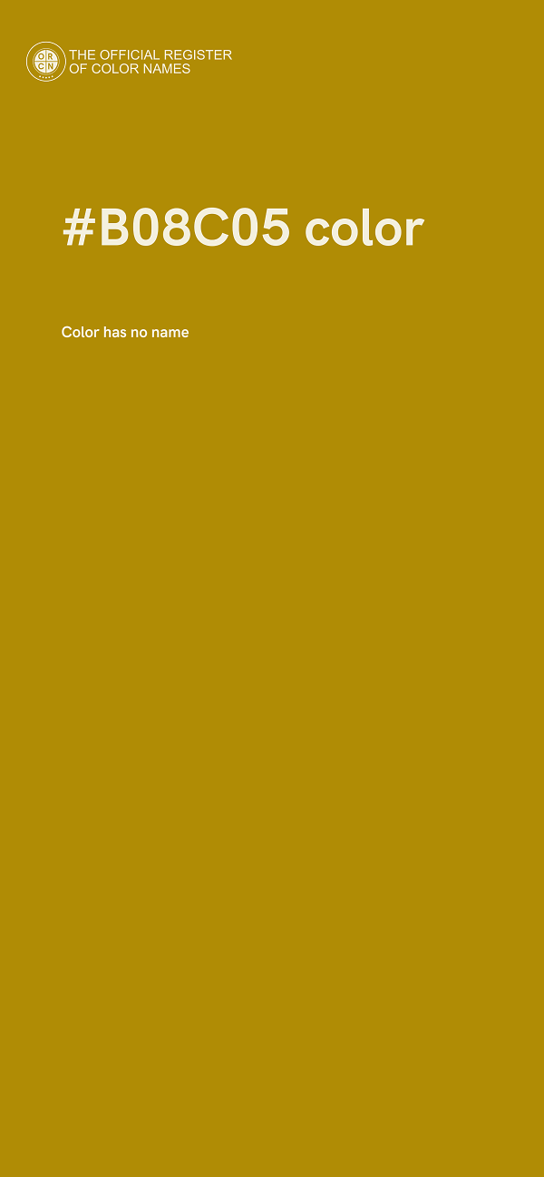 #B08C05 color image
