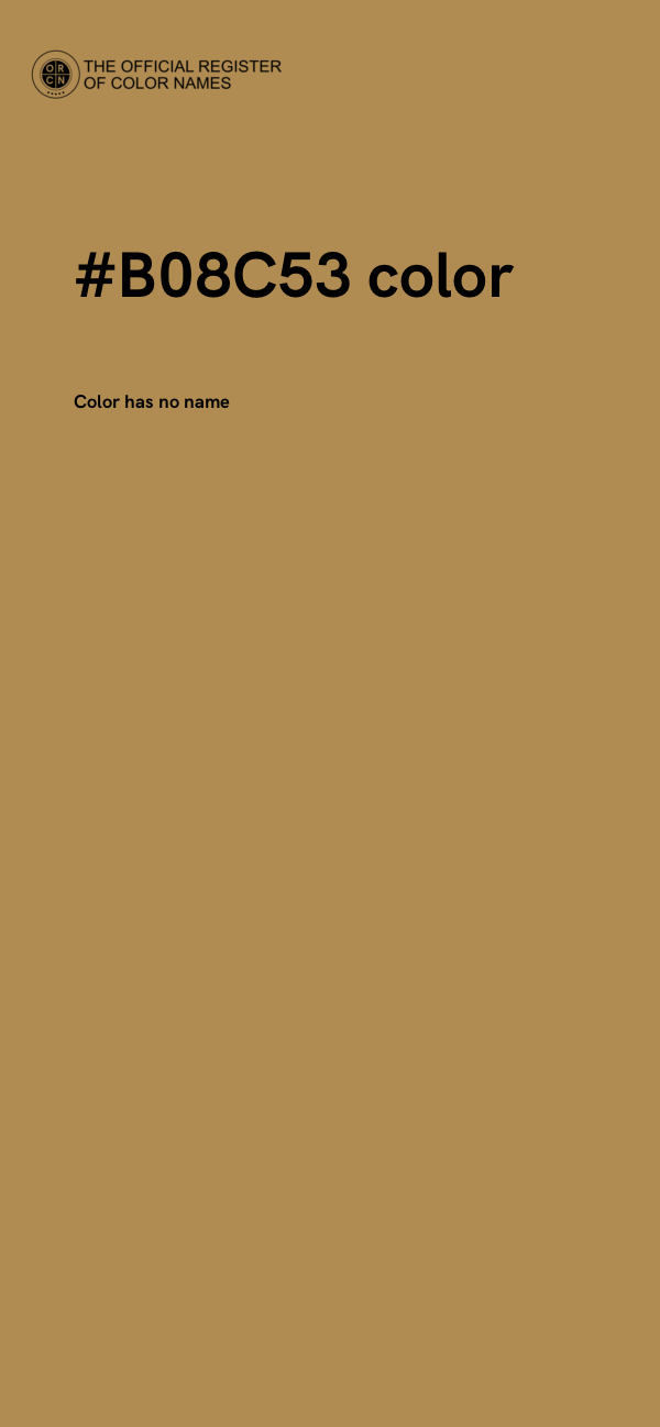 #B08C53 color image