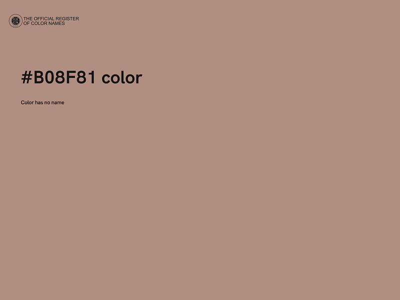 #B08F81 color image