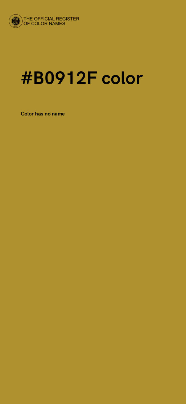 #B0912F color image