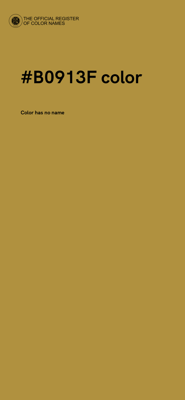 #B0913F color image