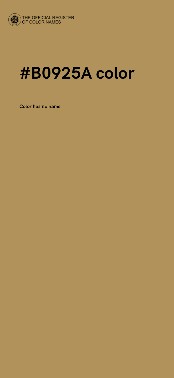 #B0925A color image