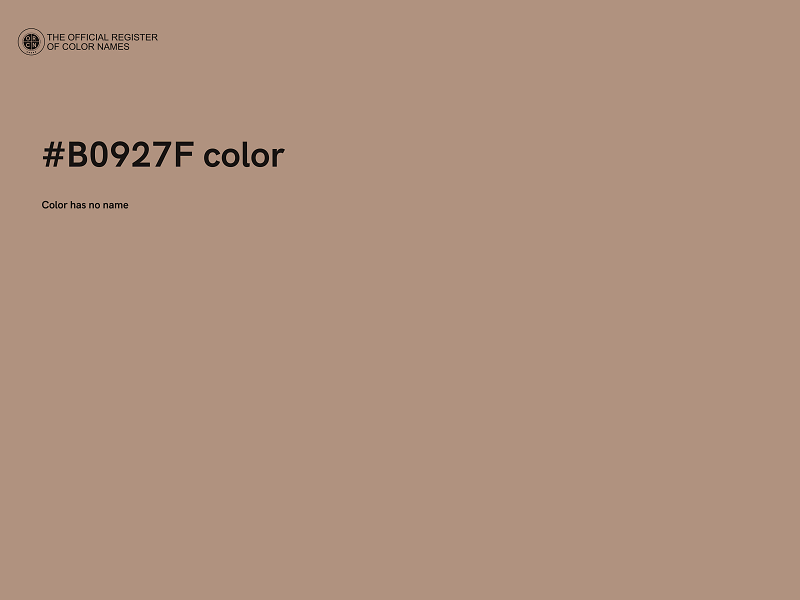 #B0927F color image