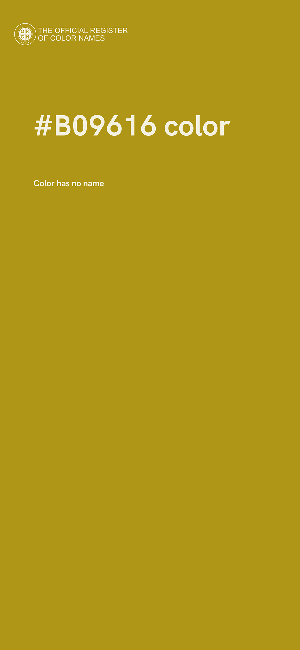 #B09616 color image