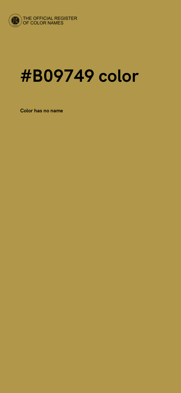 #B09749 color image