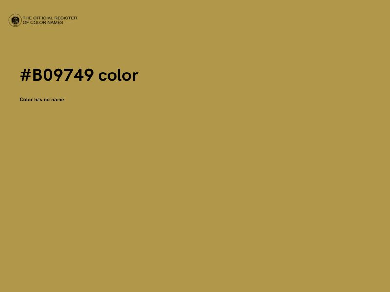 #B09749 color image