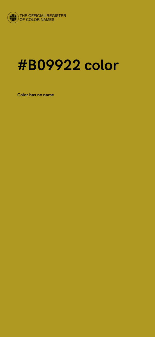 #B09922 color image