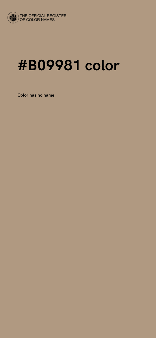 #B09981 color image