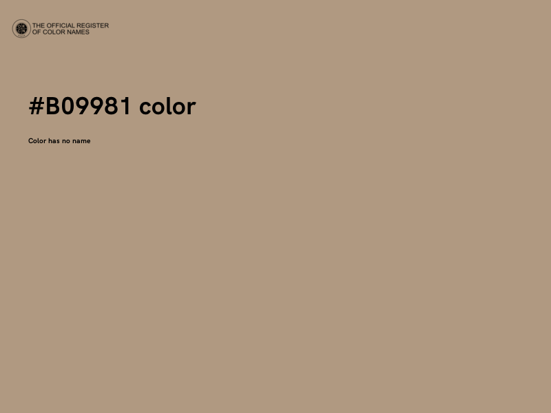#B09981 color image