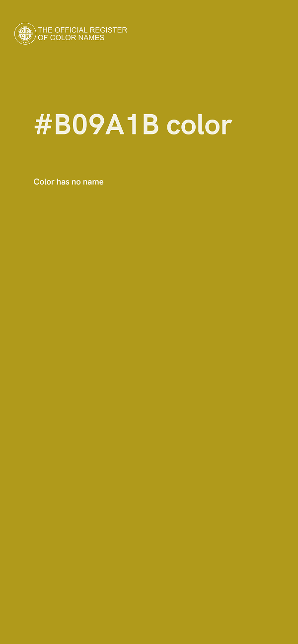 #B09A1B color image