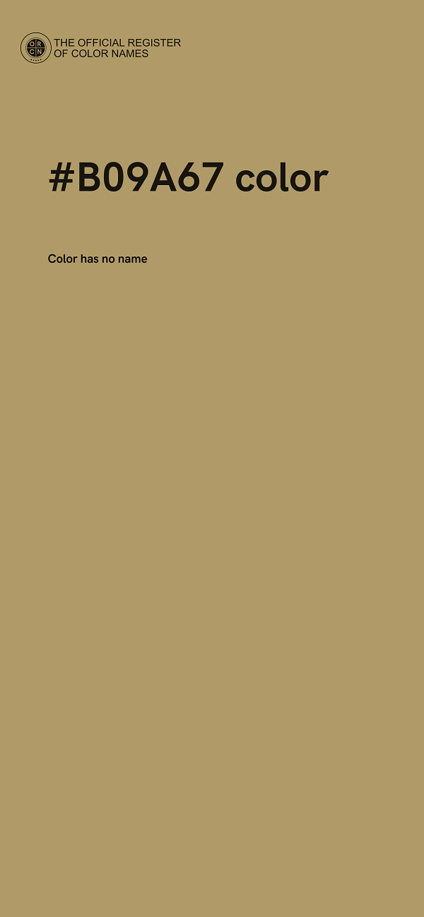 #B09A67 color image