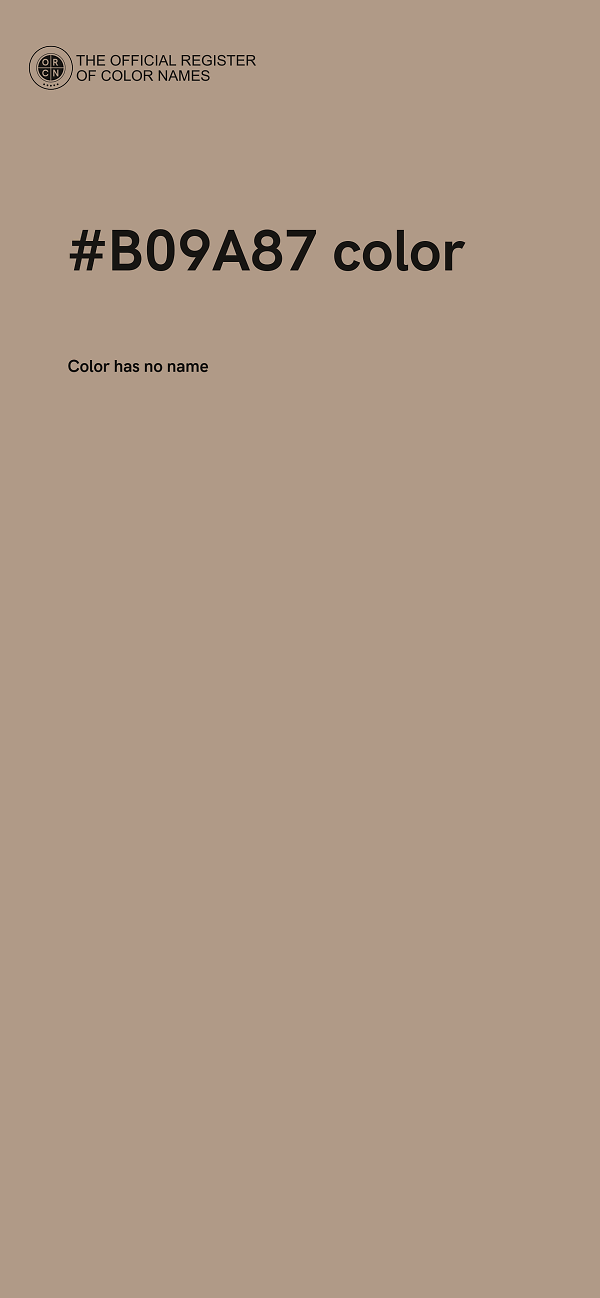 #B09A87 color image