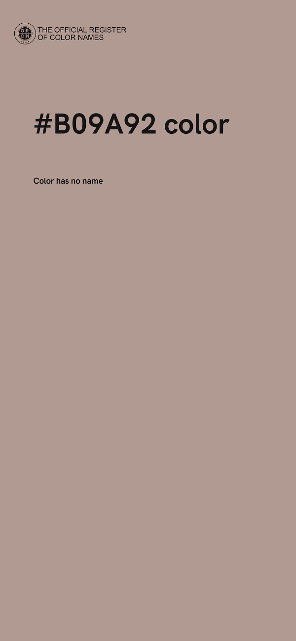 #B09A92 color image