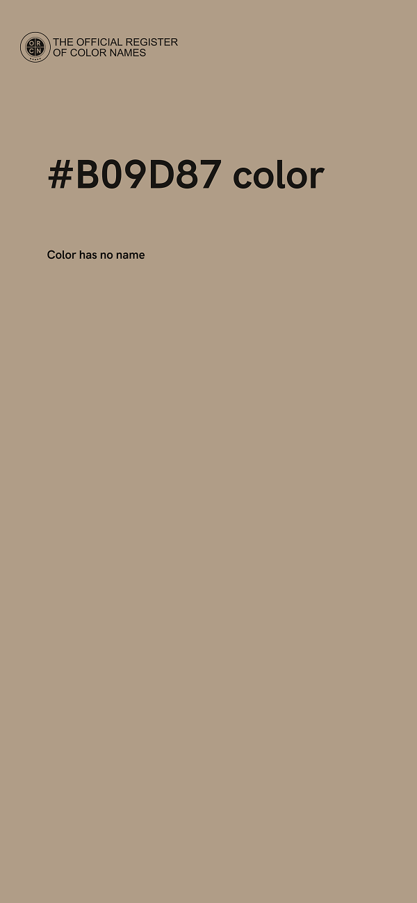 #B09D87 color image