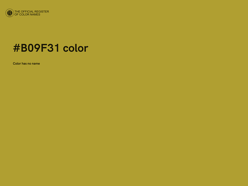 #B09F31 color image