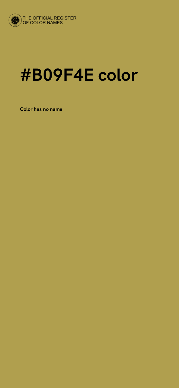 #B09F4E color image