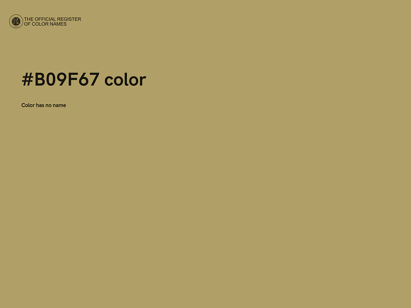 #B09F67 color image