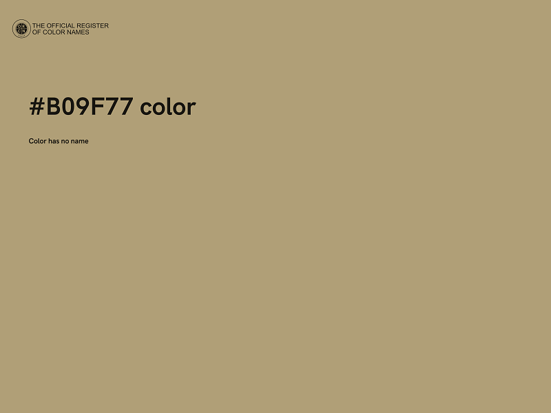 #B09F77 color image