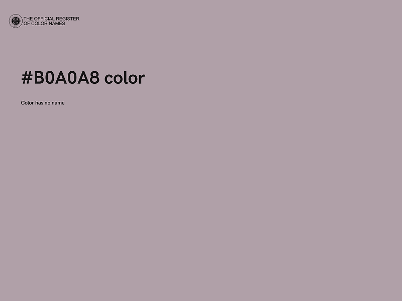 #B0A0A8 color image