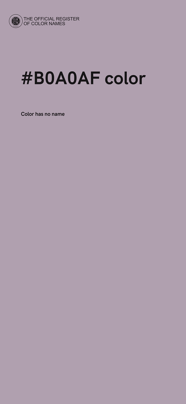 #B0A0AF color image