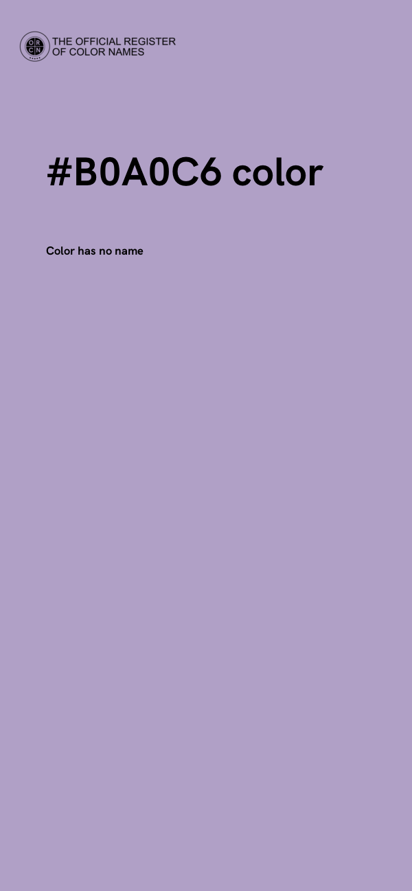 #B0A0C6 color image