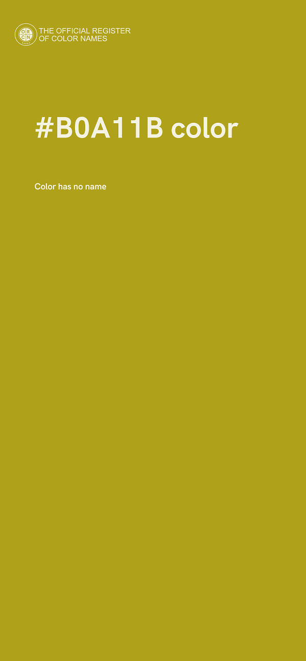 #B0A11B color image