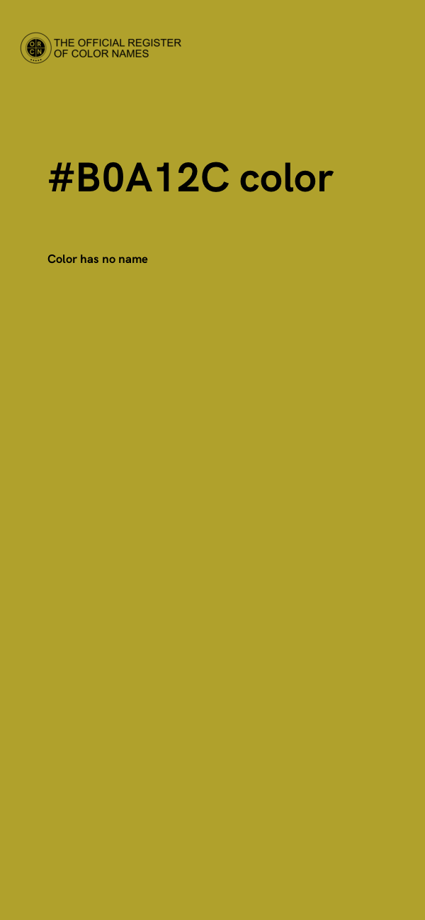 #B0A12C color image