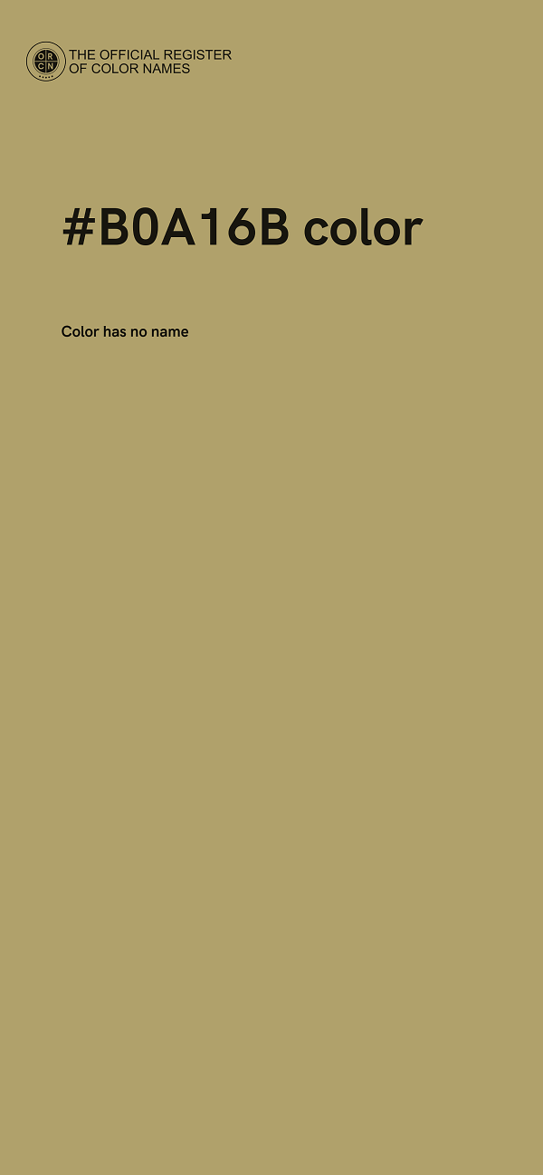#B0A16B color image